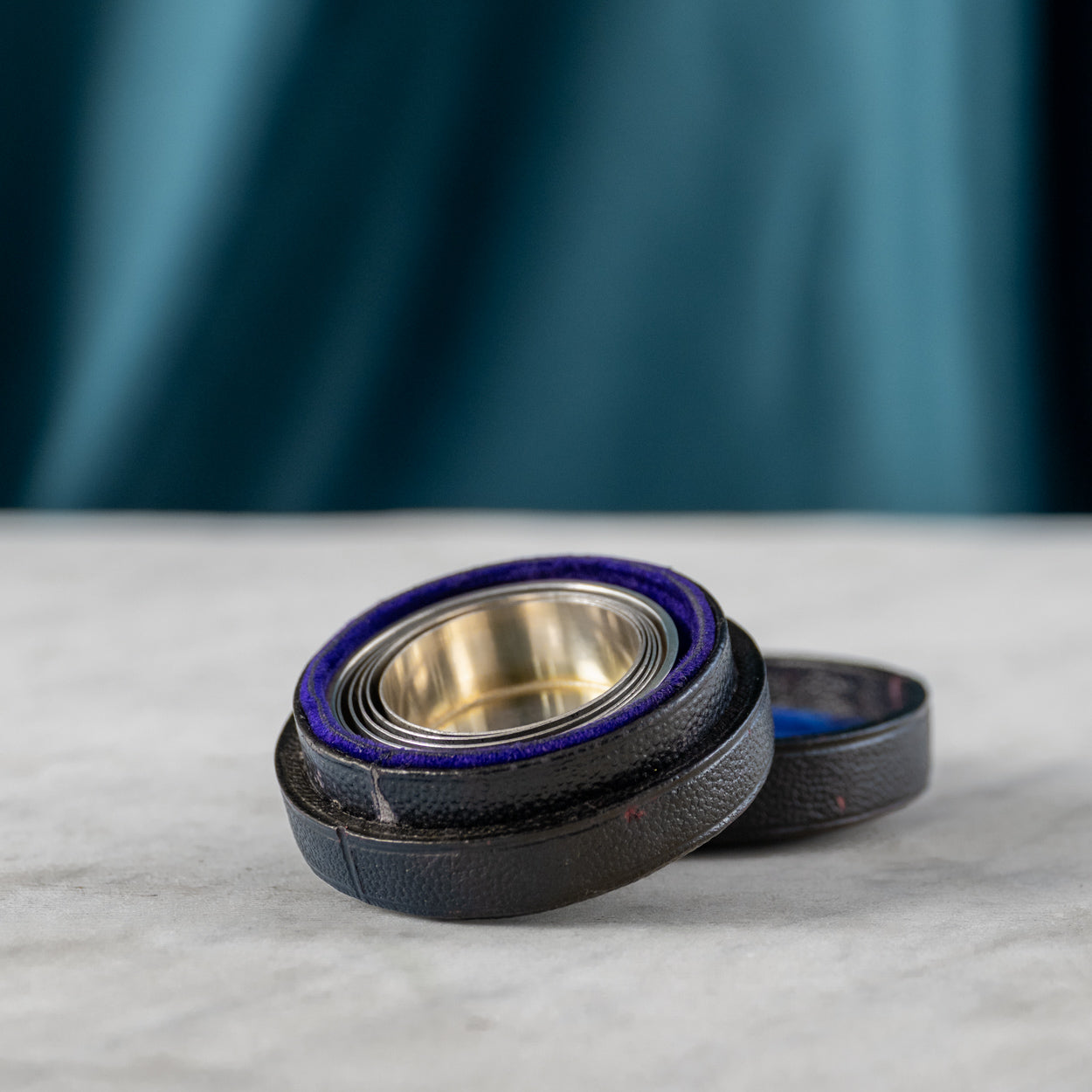 Cased Collapsible Silver Cup