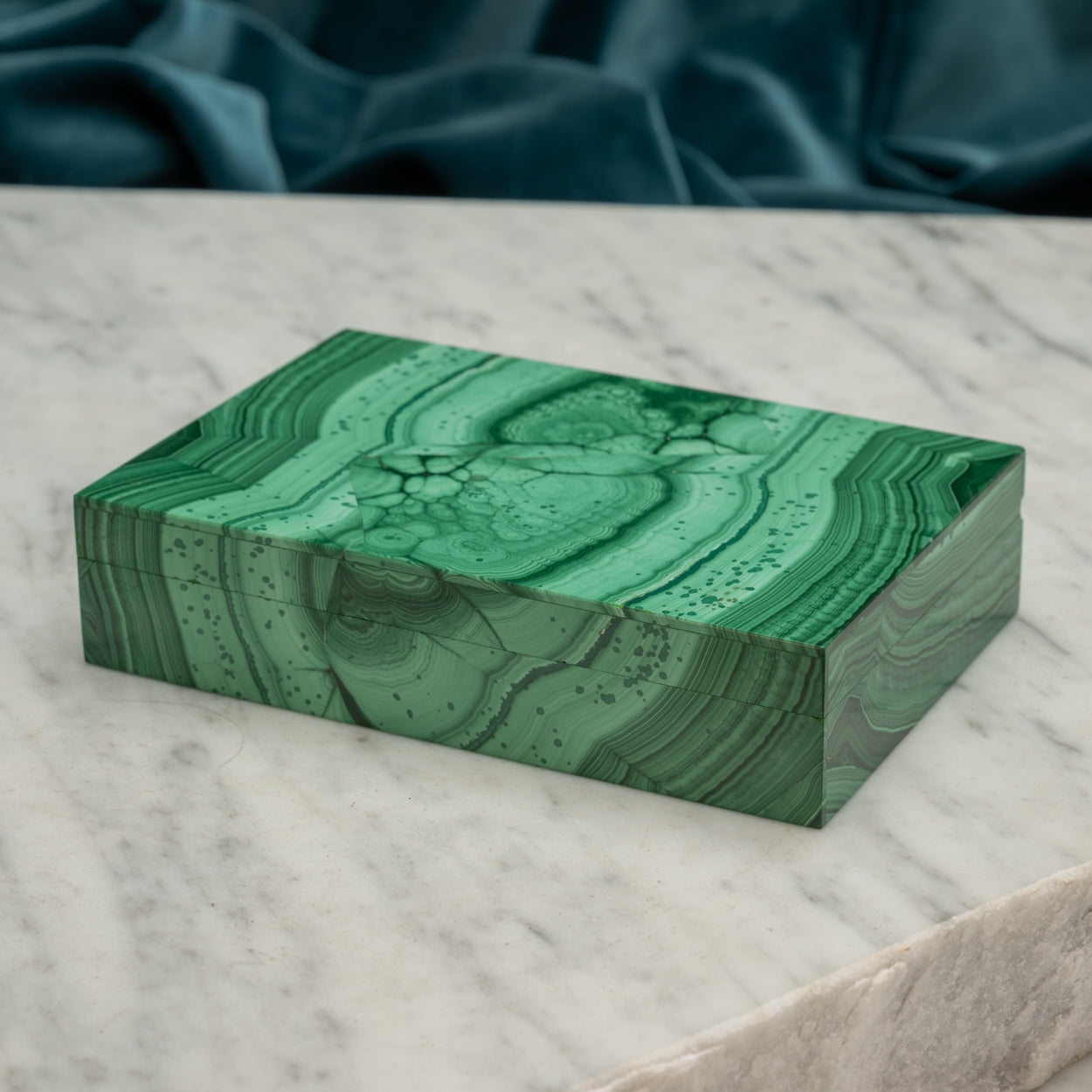 Malachite Stone Box