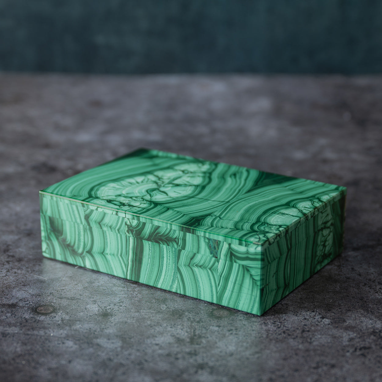 Malachite Stone Box