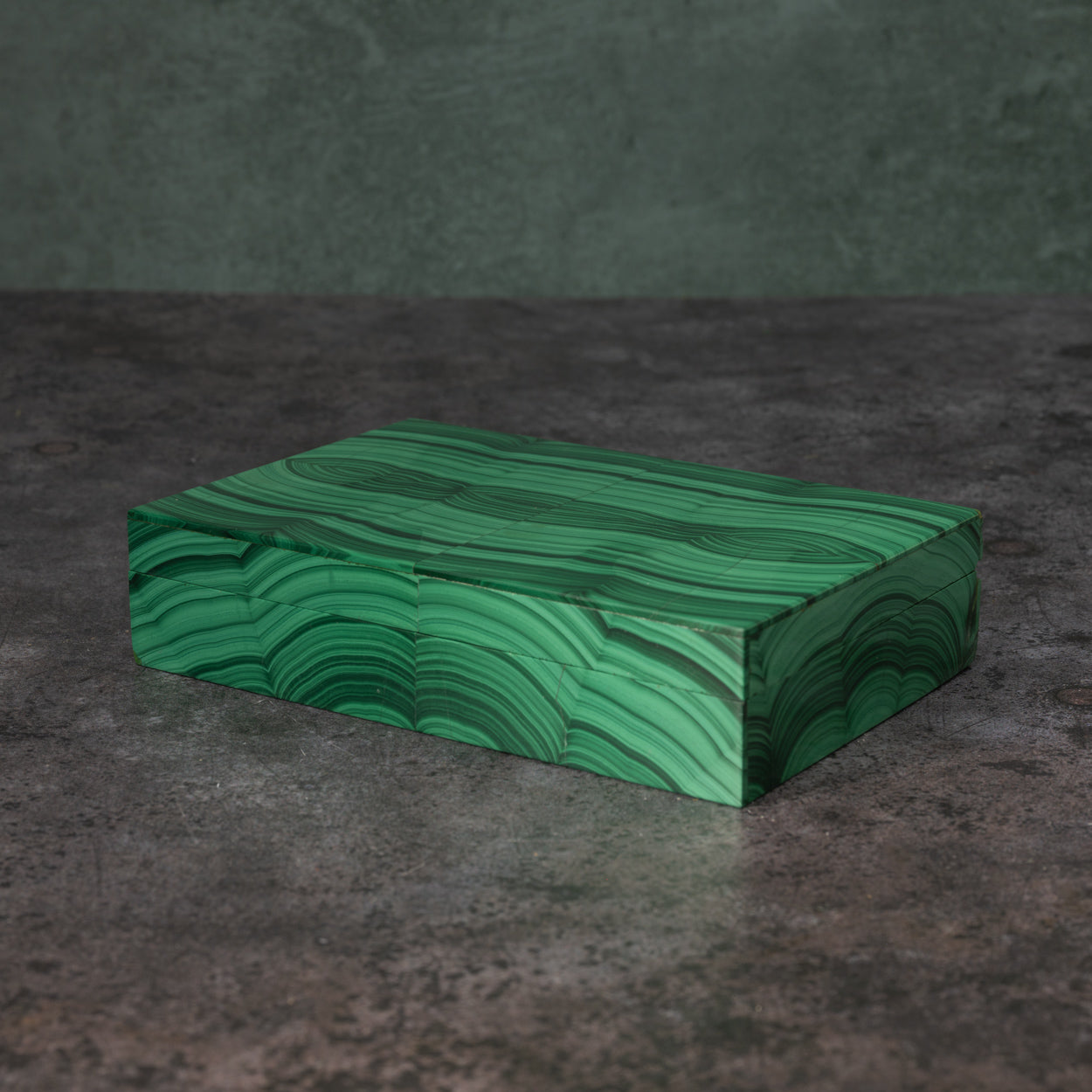 Malachite Stone and Silver Box – Bentleys London
