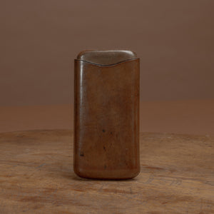 Mid Brown Leather Cigar Case
