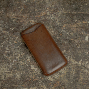 Mid Brown Leather Cigar Case