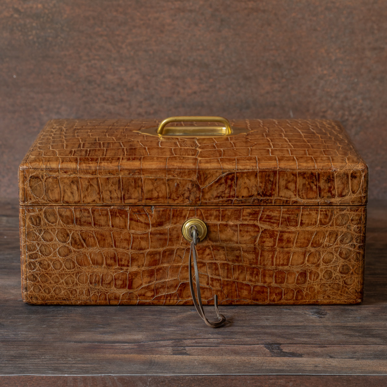 Crocodile Skin Covered Correspondence Box