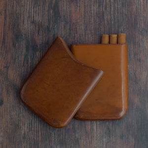 Mid Tan Leather Cigar Case