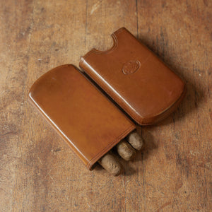 Mid Tan Leather Cigar Case