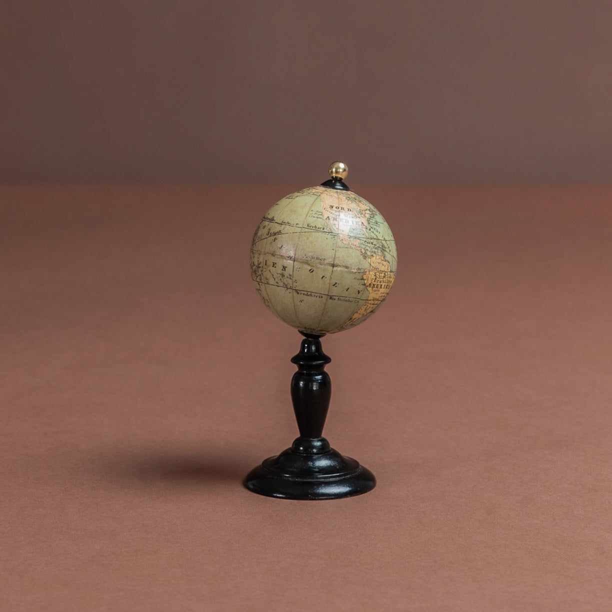 Miniature Globe For Dollhouse - 1:12 Scale Tiny Rotating World Globe Model For Miniature Decor - View #2