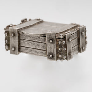 Miniature Silver 'Wooden Crate'