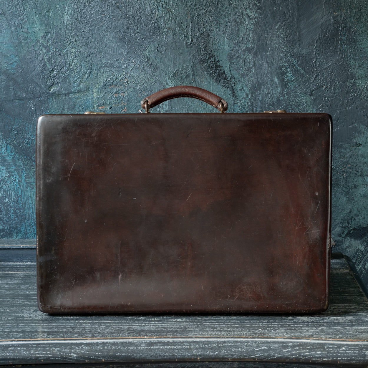 Dark Brown Leather Norfolk Hide Attaché Case