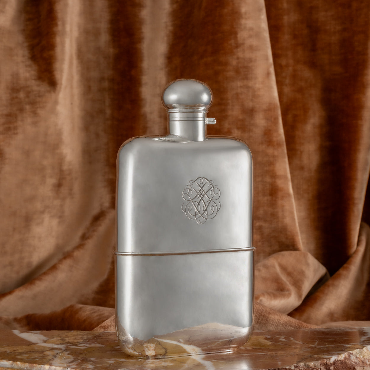 Large Silver Flask