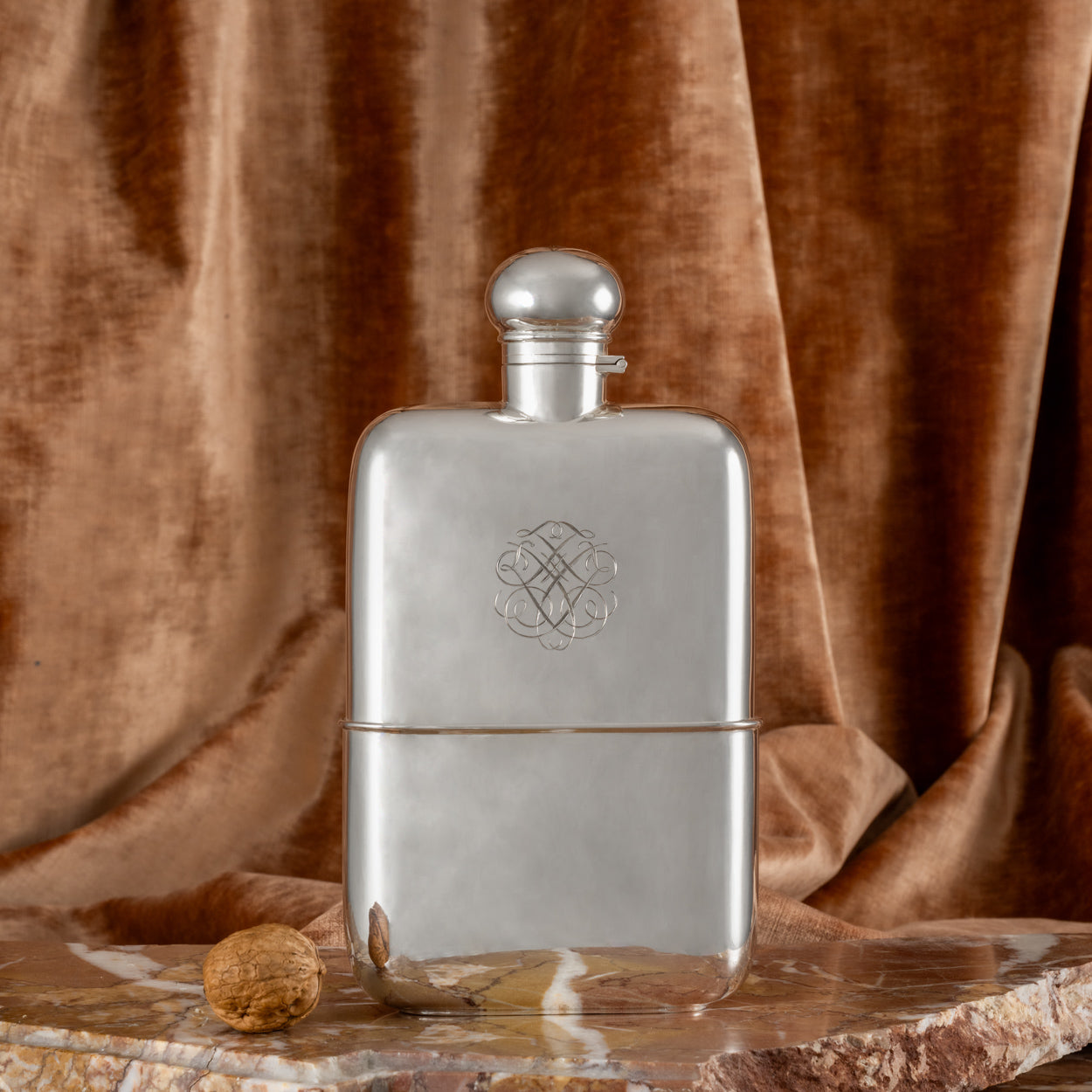 Large Silver Flask – Bentleys London