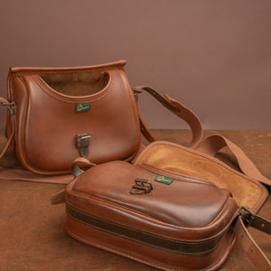 Pair of Leather Cartridge Bags