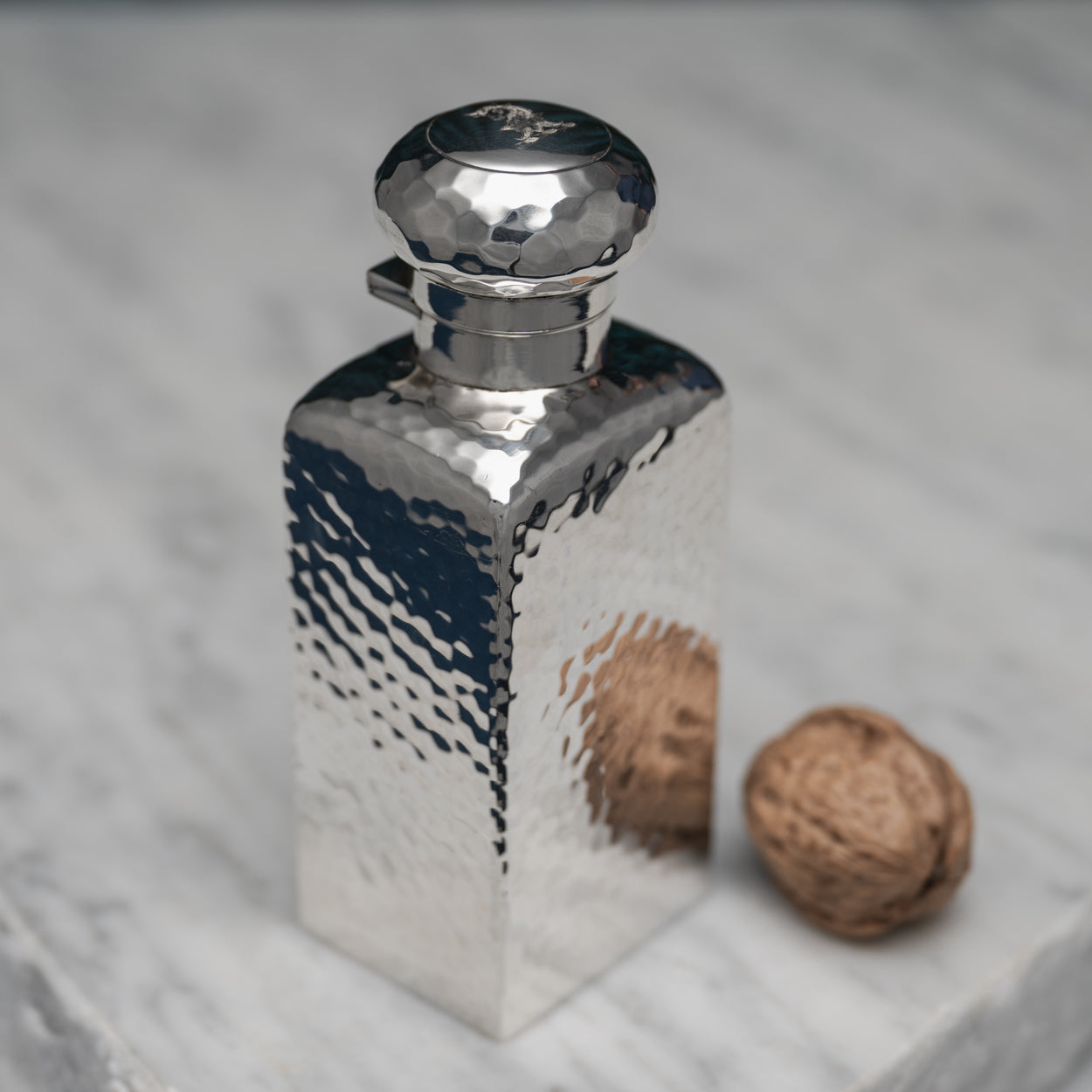 Pair of Hammered Silver Flasks – Bentleys London