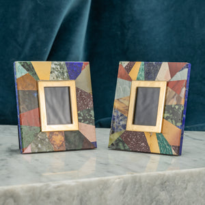Pair of Small Patchwork Stone Frames