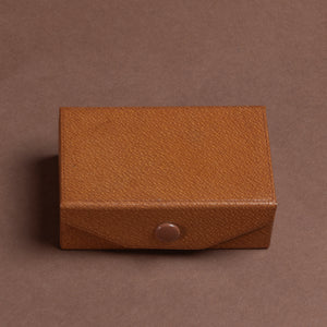 Light Tan Pigskin Leather Stud Box