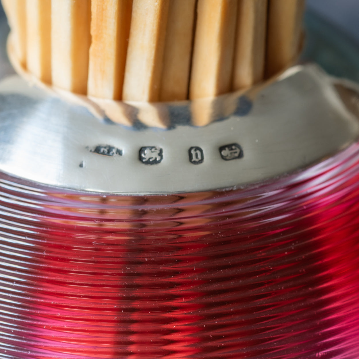 Pink Ombré Glass Match Striker Bentleys London