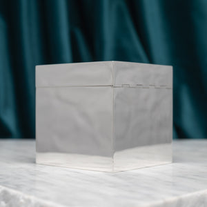 Polished Silver Cube Box