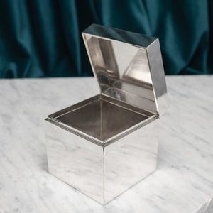 Polished Silver Cube Box