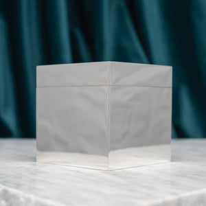 Polished Silver Cube Box