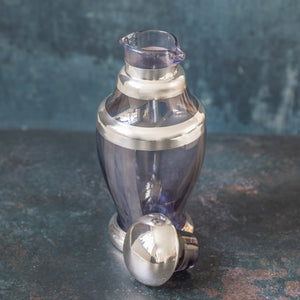 Glass and Silver Cocktail Shaker