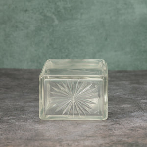 Silver Topped Glass Bottle
