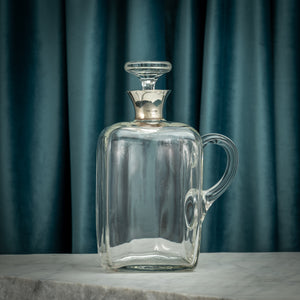 Silver Mounted Cut Glass Decanter