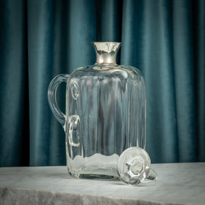 Silver Mounted Cut Glass Decanter