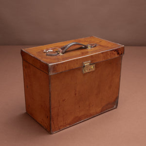 Rectangular Leather Hat Box