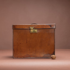 Rectangular Leather Hat Box