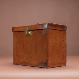 Rectangular Leather Hat Box