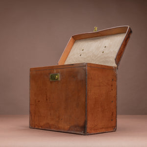 Rectangular Leather Hat Box