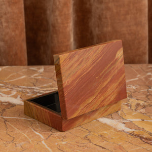 Red Jasper Stone Box