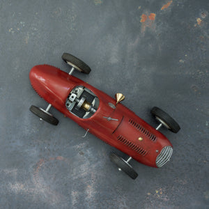 Red Metal Body Track Rail Race Car