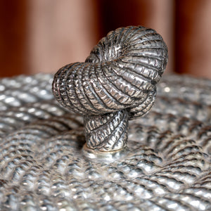 Silver Plated Rope Ice Cube Bucket and Ice Tongs Set