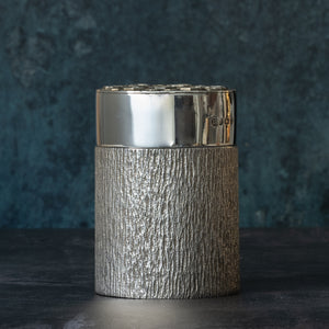 Silver and Malachite Canister