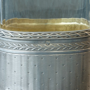 Small Silver and Cut Glass Flask