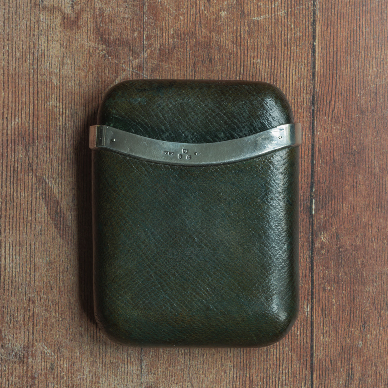 Small Green Leather Cigar Case