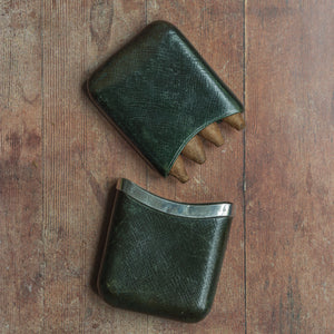 Small Green Leather Cigar Case