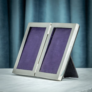 Small Hinged Silver Double Frame