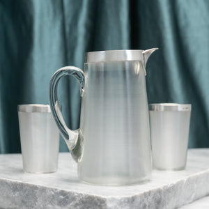 Set of 'Striker' Glass Beakers and Jug