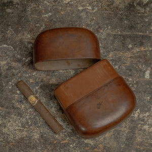 Large Victorian Leather Cigar Case