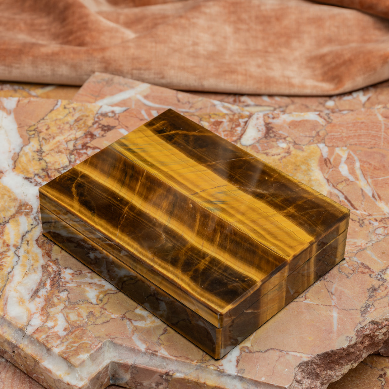 Tiger's Eye Stone Box