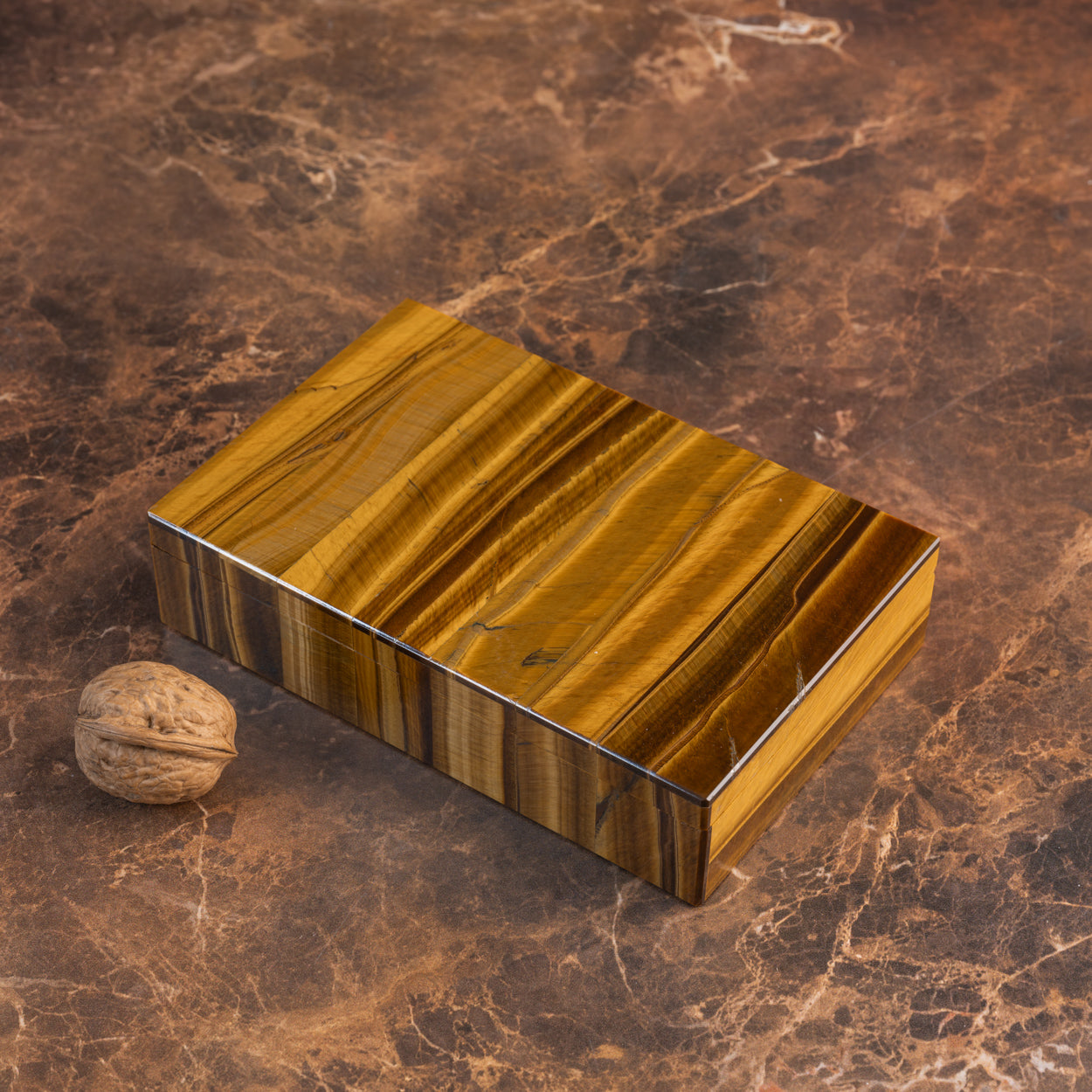 Tiger's Eye Stone Box