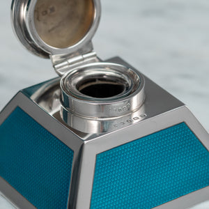 Enamelled Silver Inkwell