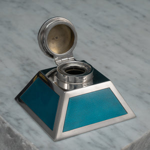 Enamelled Silver Inkwell