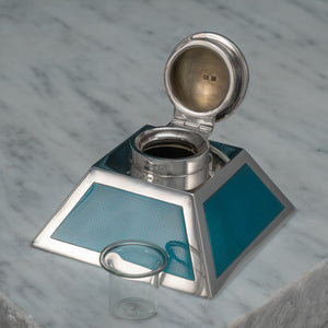 Enamelled Silver Inkwell