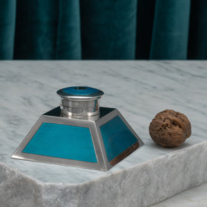 Enamelled Silver Inkwell