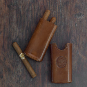 Victorian Leather Cigar Case by Strickland