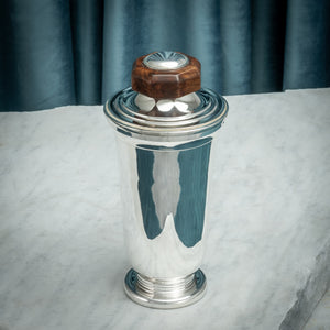 Wooden Topped Silver Plated Cocktail Shaker