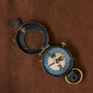 Brass Prismatic Compass in Leather Case