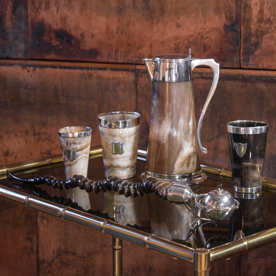 Blackbuck and Silver Gimbal Cigar Table Lighter